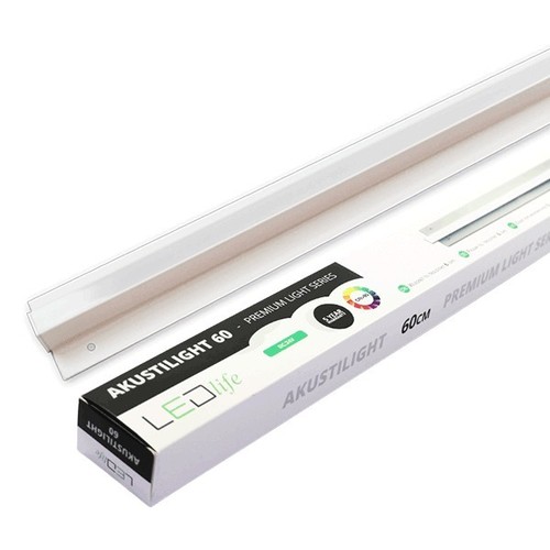60 cm Trebetong/gips LED lysskinne - 19W, Akustilight, innfelt, 24V