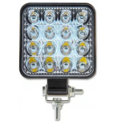 48W LED, 12V / 24V - Kald hvit, arbeidslampe, bil, lastebil, traktor, tilhenger, utrykningskjøretøy