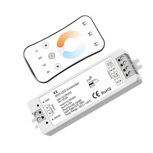 LEDlife rWave CCT-kontroller med fjernkontroll - 12V (120W), 24V (240W)