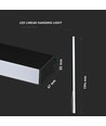 40W LED nedhengt takarmatur - 120cm, Samsung LED-chip