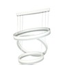 92W dimbar lysekrone med 3 ringer - Ø60cm, varm hvit, mykt lys
