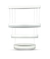 92W dimbar lysekrone med 3 ringer - Ø60cm, varm hvit, mykt lys