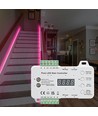 2x5m 16W Trappe RGB LED-strip sett - 24V DC, IP30, med sensor