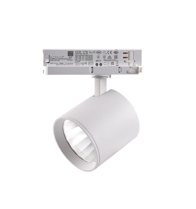 30W 3-faset RA90 skinnespot - 175 lm/W, 38 grader, Hvit