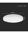 24W LED taklampe - Ø29,5cm, høyde: 5,5cm, hvit kant