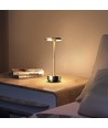 Oppladbar LED bordlampe med justerbar farge - Gull, touch dimbar, IP20