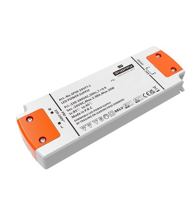 Snappy 50W / 24V DC dimbar strømforsyning - 2.08A, IP20 innendørs