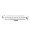 12W RA90 SHIFT Grid - Hvit, 20 cm, UGR19