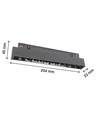 12W RA90 SHIFT Grid - 20 cm, sort, UGR19