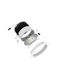 5W Ø8,5cm COB innfellingsspot RA80 - Hull: Ø7 cm, Mål: Ø8,5 cm, hvit kant, 2700K