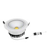 5W Ø8,5cm COB innfellingsspot RA80 - Hull: Ø7 cm, Mål: Ø8,5 cm, hvit kant, 2700K