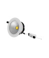 5W Ø8,5cm COB innfellingsspot RA80 - Hull: Ø7 cm, Mål: Ø8,5 cm, hvit kant, 2700K