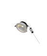 5W Ø8,5cm COB innfellingsspot RA80 - Hull: Ø7 cm, Mål: Ø8,5 cm, hvit kant, 2700K