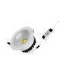 5W Ø8,5cm COB innfellingsspot RA80 - Hull: Ø7 cm, Mål: Ø8,5 cm, hvit kant, 2700K
