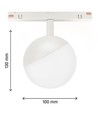 5W RA90 SHIFT Globe - Hvit, Ø10 cm