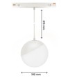 5W RA90 Globe P - Hvit, Ø10 cm