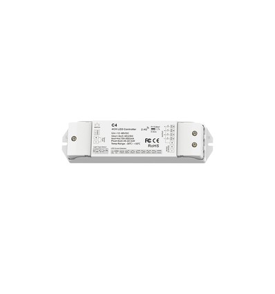 21W / 150-500mA rWave 4-kanals driver - 10-42V, 12/24V input, strekkavlastning i begge ender