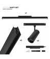 SHIFT 2x spot + lysskinne-sett - 2 meter komplett + spots og grunnbelysning, Sort