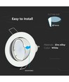 MR16 eller GU10 Downlight-sett - Uten lyskilde, hvit, hull: Ø7,4 cm, mål: Ø8,2 cm
