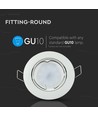MR16 eller GU10 Downlight-sett - Uten lyskilde, hvit, hull: Ø7,4 cm, mål: Ø8,2 cm