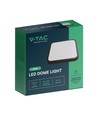 24W LED-taklampe - 29,5 x 29,5 cm, sort kant