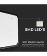24W LED-taklampe - 29,5 x 29,5 cm, sort kant