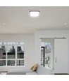 18W LED taklampe - 25 x 25 cm, sort kant