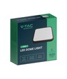 18W LED taklampe - 25 x 25 cm, sort kant