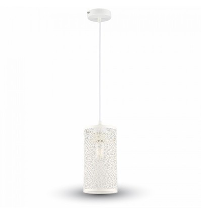 Outlet: V-Tac pendellampe - Matt hvit, metall, E27