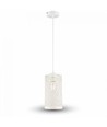 Outlet: V-Tac pendellampe - Matt hvit, metall, E27
