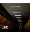 120cm 36W vanntett komplett LED-armatur, gjennomgangskoblet - IP65
