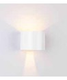 5W LED vegglampe - IP65 utendørs, Rund, Hvit, Justerbar spredning, Inkl. lyskilde