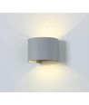 5W Vegglampe - IP65 utendørs, Rund, justerbar spredning, inkl. lyskilde, grå