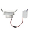 LEDlife 3W downlight - Hull: Ø7,5 cm, Mål: Ø8,5 cm, hvit kant, dimbar, 230V