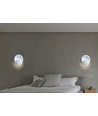 5W LED hvit vegglampe - IP20 innendørs, rund, roterbar, inkl. lyskilde