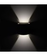 5W LED vegglampe - IP65 utendørs, rund, sort, justerbar spredning, inkl. lyskilde