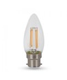 B22 4W LED-kronepære - Samsung LED-chip, glødetråd