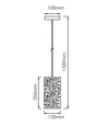 Outlet: V-Tac pendellampe - Matt hvit, metall, E27