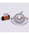 20W Ø17cm LED-spotlight - Hull: Ø14,5 cm, Mål: Ø17 cm, 3 cm høy, Samsung LED-chip