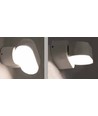 6W LED vegglampe - IP65 utendørs, oval, roterbar 350 grader, sort, inkl. lyskilde