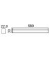 60cm 7W kompakt armatur - Samsung LED-chips
