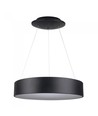 30W dimbar LED-lysekrone - Sort, mykt lys, varmhvit