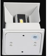 5W LED vegglampe - IP65 utendørs, Rund, Hvit, Justerbar spredning, Inkl. lyskilde