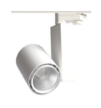 30W 1-fase skinnespot - 60 grader, 3000K, Citizen LED chip, 1F2W