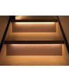 70 cm 4W Trappeprofil i aluminium med LED-stripe - 24V DC, IP65, med støpsel