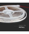 5m 4,2W/m sprutsikker LED-strip - 12V DC, IP65, 60 LED pr. meter