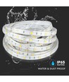 5m 4,8W/m sprutsikker LED-strip - IP65, 30 LED pr. meter