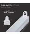 120cm T8 LED-grunnarmatur - Til 1x 120cm LED-rør, IP20 innendørs