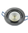 MR16 eller GU10 Downlight-sett - Uten lyskilde, børstet aluminium, Hull: Ø7,5 cm, Mål: Ø9,1 cm