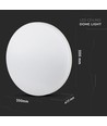 15W LED-taklampe - IP44, Ø20cm, rund